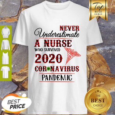 Never Underestimate A Nurse Who Survived 2020 Coronavirus Pandemic Shirt