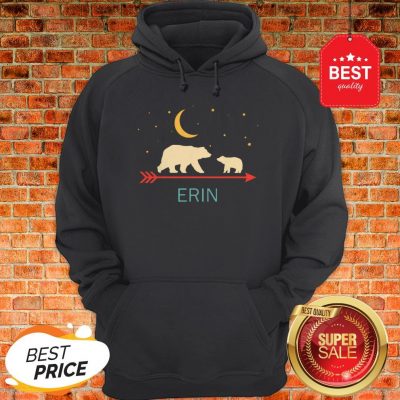Nice Awesome Erin Name Gift Personalized Mama Bear With 1 Cub Hoodie