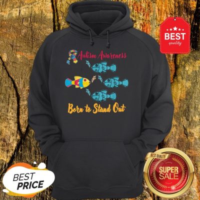 Nice Born To Stand Out Puzzle Ribbon Cool Autism Awareness Gift Hoodie