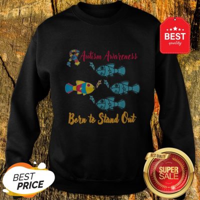 Nice Born To Stand Out Puzzle Ribbon Cool Autism Awareness Gift Sweatshirt