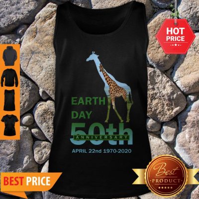 Nice Giraffe Earth Day 50th Anniversary April 22nd 1970 2020 Tank Top