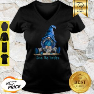 Nice Gnome Save The Turtles V-Neck
