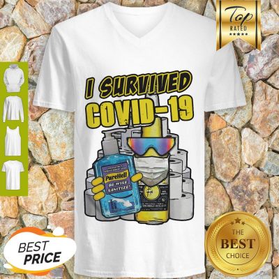 Nice I Survived Covid 19 V-Neck