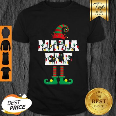 Nice Mama Elf Heart Christmas Matching Family Gift Ugly Shirt