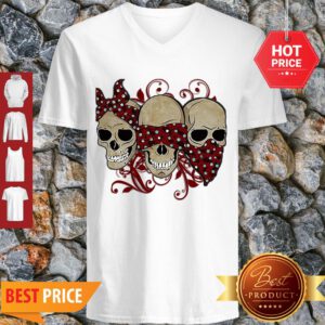 Nice Skulls Bows V-Neck
