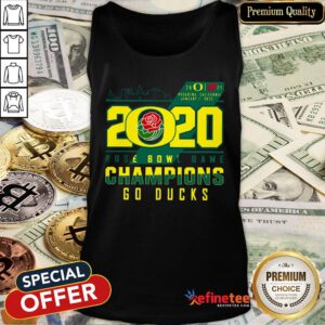 Oregon Ducks 2020 Rose Bowl Game Champions Go Ducks Tank Top - Design By Refinetee.com