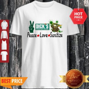 Peace Love Sanitize Baby Yoda Dick’s Sporting Goods Shirt - Design By Refinetee.com