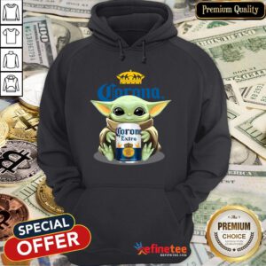 Pretty Baby Yoda Hug Corona Extra Beer Star Wars Hoodie - Design By Refinetee.com