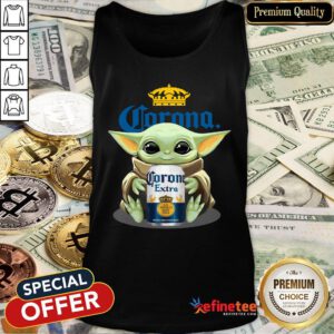 Pretty Baby Yoda Hug Corona Extra Beer Star Wars Tank Top - Design By Refinetee.com