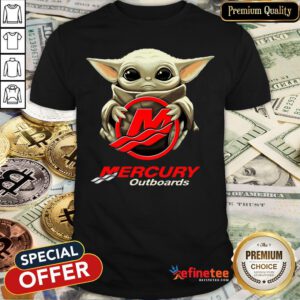 Pretty Baby Yoda Hug Mercury Outboards Shirt - Design By Refinetee.com