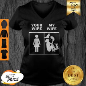 Pretty Cats Lady Your Wife My Wife V-neck - Design By Refinetee.com