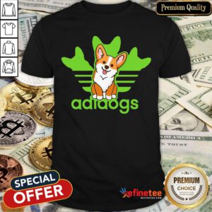 Pretty Corgi Adidas Logo Adidogs Shirt- Design By Refinetee.com