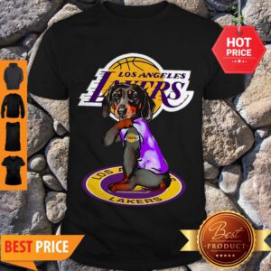 Pretty Dachshund Los Angeles Lakers Tattoo Shirt - Design By Refinetee