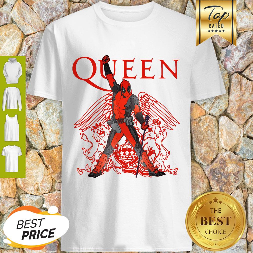 Pretty Deadpool Freedie Mercury Queen We Are The Champions Shirt - Design By Refinetee.com