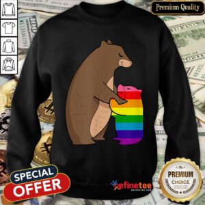 Pretty Premium Lgbt Pride Cute Mama Bear With Cub Unconditional Love Sweatshirt- Design By Refinetee.com