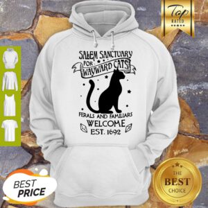 Pretty Salem Sanctuary For Wayward Cats Ferals And Familiars Welcome Hoodie - Design By Refinetee.com