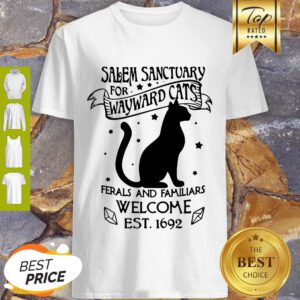 Pretty Salem Sanctuary For Wayward Cats Ferals And Familiars Welcome Shirt - Design By Refinetee.com
