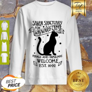 Pretty Salem Sanctuary For Wayward Cats Ferals And Familiars Welcome Sweatshirt - Design By Refinetee.com