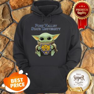 Star Wars Baby Yoda Hug Fort Valley State University Hoodie - Design By Refinetee