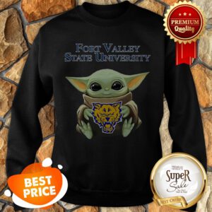 Star Wars Baby Yoda Hug Fort Valley State University Sweatshirt - Design By Refinetee