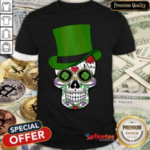 Sugar Skull St Patrick’s Day Saint Patty’s Day T-Shirt - Design By Refinetee