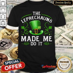 The Leprechauns Made Me Do It Kids St Patricks Day T-Shirt - Design By Refinetee