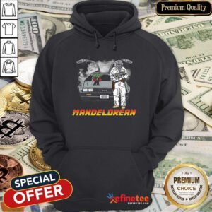The Mandalorian And Baby Yoda Mandelorean DMC Delorean Hoodie - Design By Refinetee.com