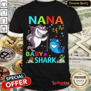Top Nana Of The Baby Shark Birthday Nana Shark Mother’s Day Shirt - Design By Refinetee