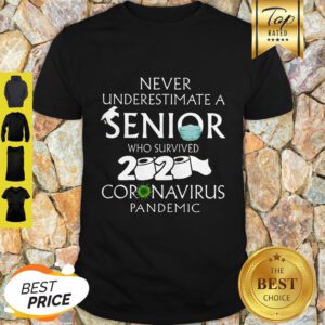 Never Underestimate A Senior Who Survived 2020 Coronavirus Pandemic Shirt