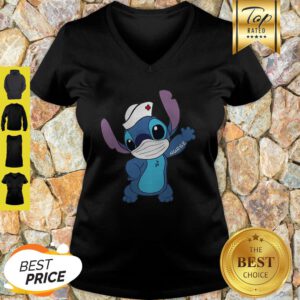 Pretty Stitch Nurse Face Mask Tattoos V-Neck