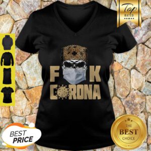 Nice Leopard Skull Fuck Corona V-Neck
