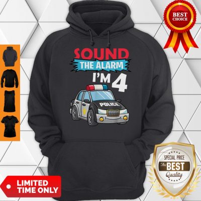 Birthday Boy4 Years Old Police Car Policeman Cop Hoodie