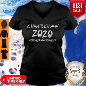 Funny Custodian 2020 Quarantined Coronavirus V-Neck