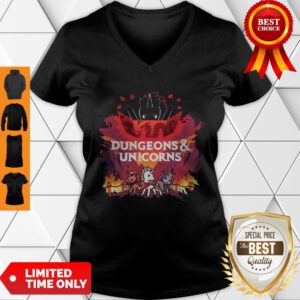 Funny Dungeons And Unicorns V-Neck