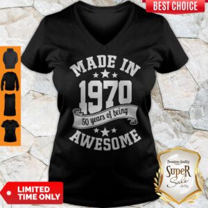 Funny Made In 1970 50years Of Being Awesome V-Neck