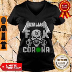 Funny Skull Metallica Fuck Coronavirus V-Neck