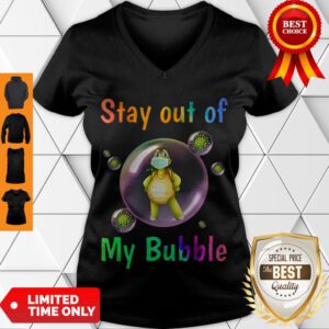 Funny Turtle Stay Out Of My Bubble V-Neck