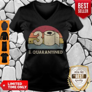 Good 30th And Quarantined Toilet Paper 2020 Vintage V-Neck