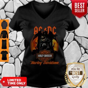Good ACDC Jack Skellington Motor Harley-Davidson Cycles V-Neck