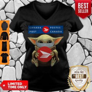 Good Baby Yoda Face Mask Hug Canada Postes I Can’t Stay At Home V-Neck