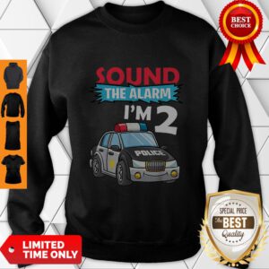 Good Birthday Boy 2 Years Old Police Car Policeman Cop Sweatshirt