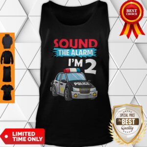 Good Birthday Boy 2 Years Old Police Car Policeman Cop Tank Top