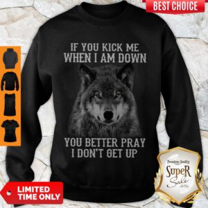 Good If You Kick Me When I Am Down You Better Pray I Don’t Get Up Version Wolf Sweatshirt