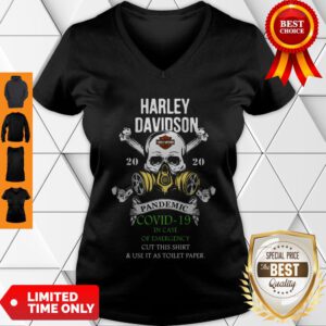 Good Skull Harley-Davidson 2020 Pandemic Covid-19 In Case Of Emergency V-Neck