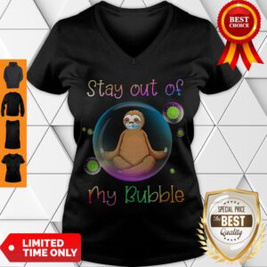 Good Slot Face Mask Stay Out Of My Bubble V-Neck