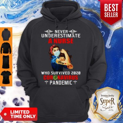 Good Strong Nurse Never Underestimate A Nurse Who Survived 2020 Coronavirus Hoodie