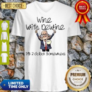 Good Wine With Dewine Its 2 Oclock Somewhere Chibi V-Neck
