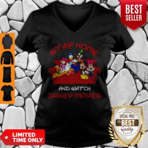 Mickey And Friends Stay Home And Watch Disney Movie Covid-19 V-Neck