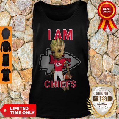 Nice Baby Groot I Am Kansas City Chiefs Logo Tank Top
