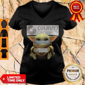 Nice Baby Yoda Mask Hug Colruyt Group V-Neck